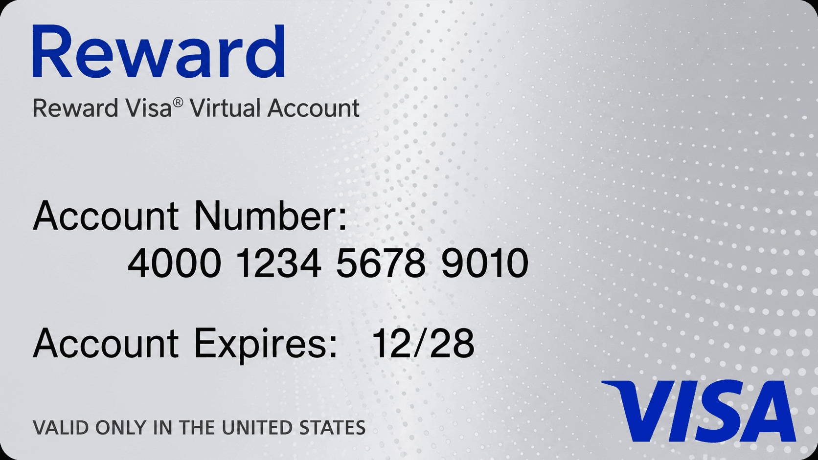 Visa reward card