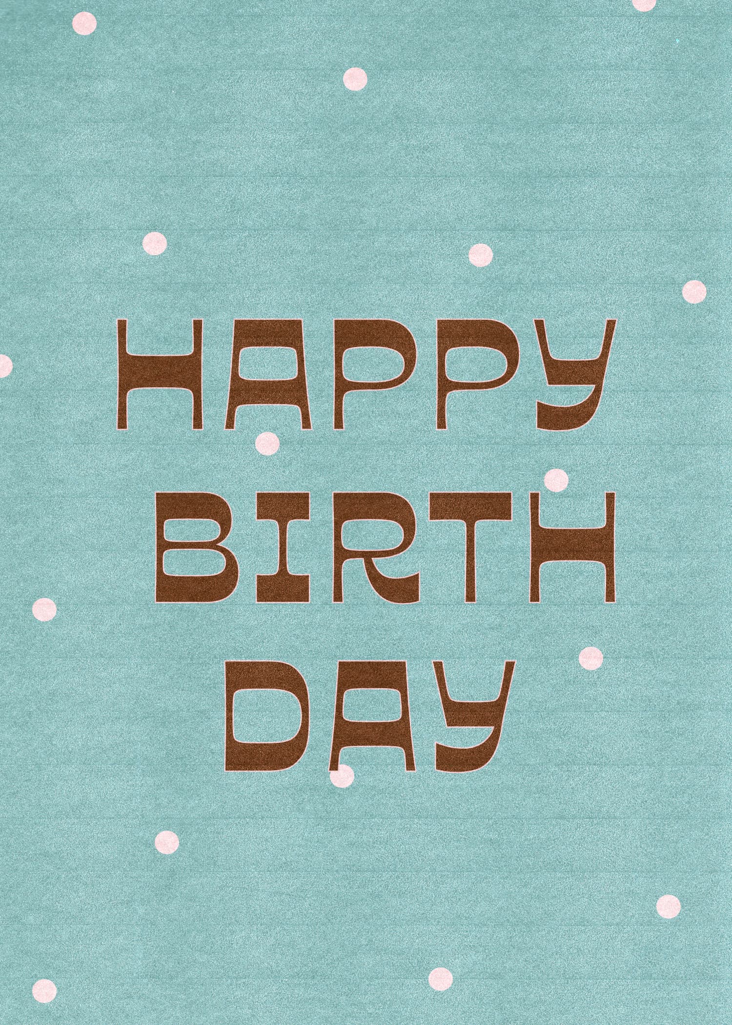 Happy Birthday Blue Polka