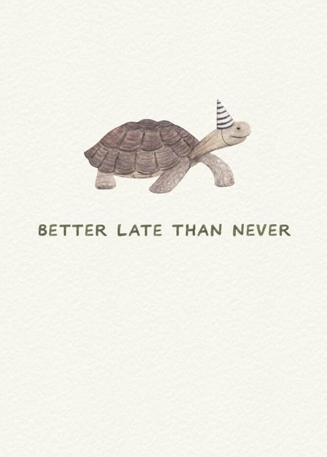 Turtle Better Late Than Never