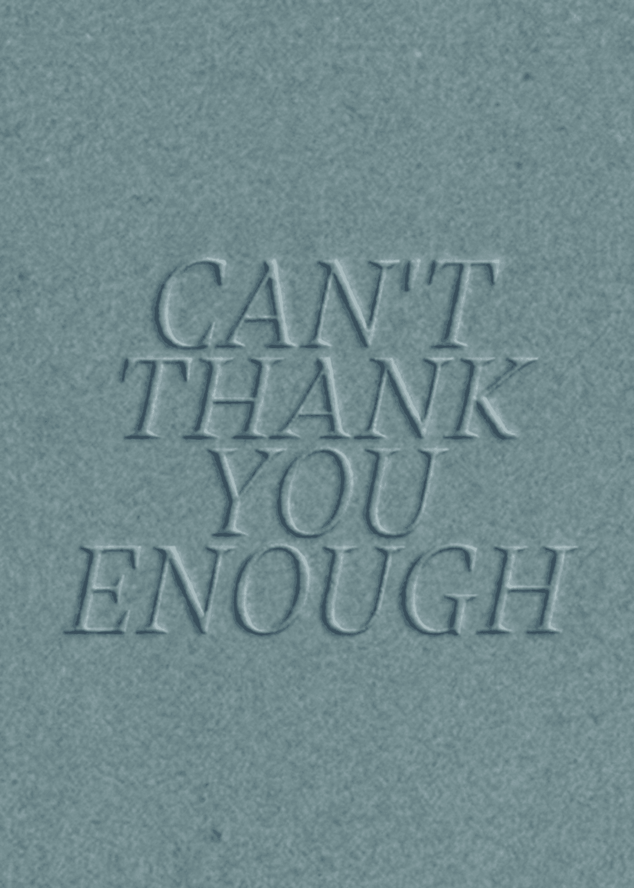 Can't Thank You Enough