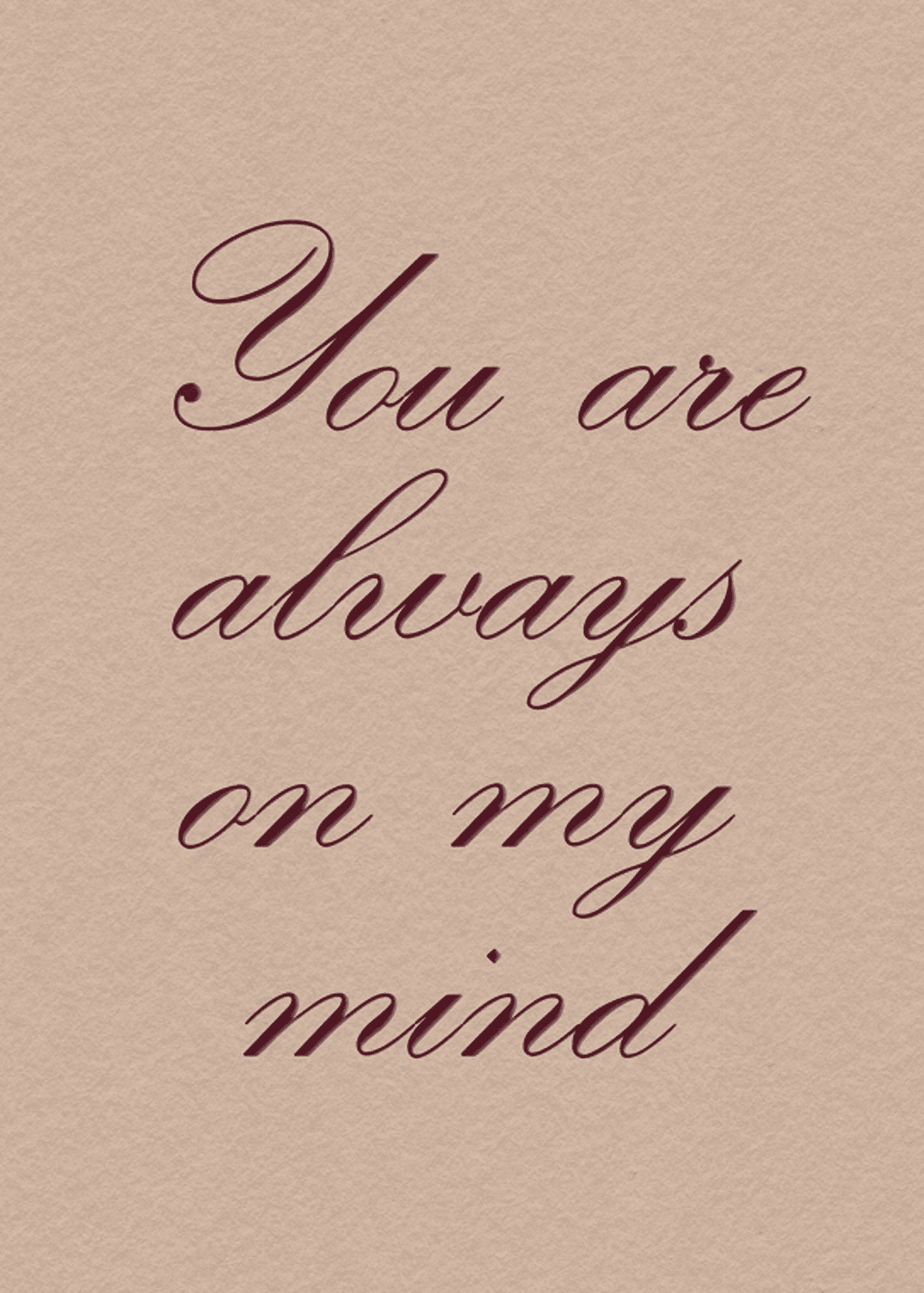 You're Always On My Mind
